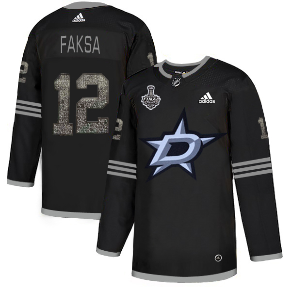 Adidas Men Dallas Stars #12 Radek Faksa Black Authentic Classic 2020 Stanley Cup Final Stitched NHL Jersey->dallas stars->NHL Jersey